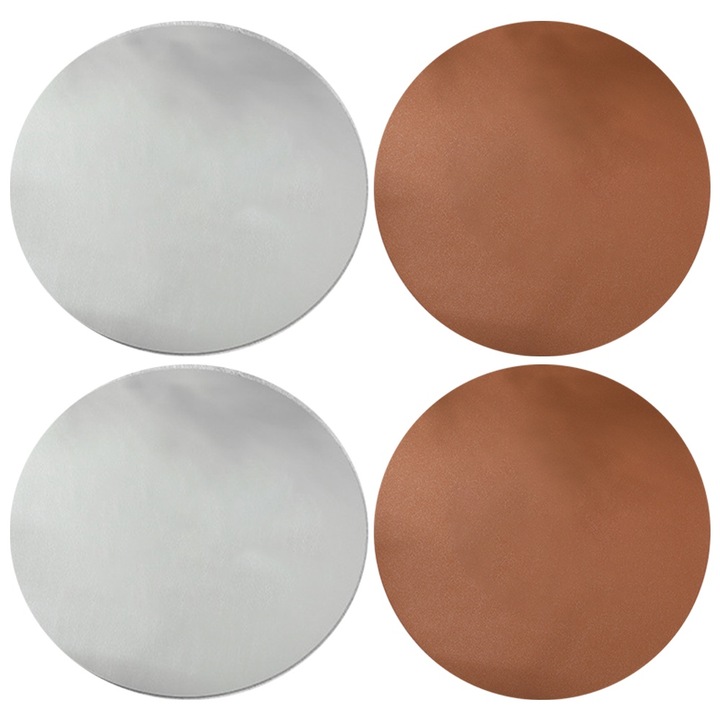 Set de naproane de masa, 4 bucati, PVC, Gri/Maro, 38x38cm