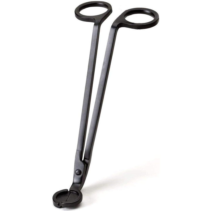 Aparat de tuns fitiluri pentru lumanari, Bizaical, inox, negru, 26x4x5cm