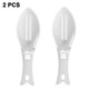 Set 2 curatatoare pentru solzi de peste, Cozevdnt, plastic, design ergonomic, 16 x 5.5 x 4.2 cm, alb