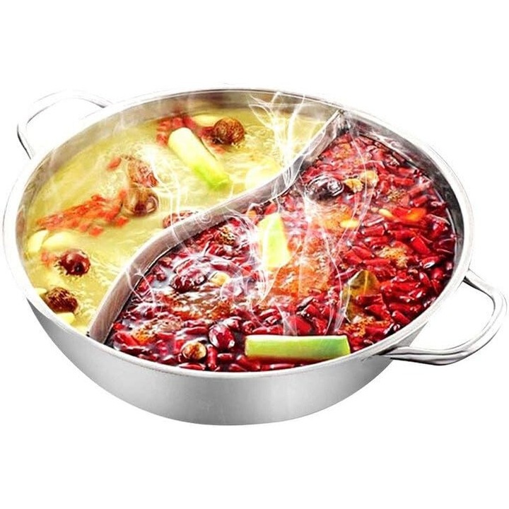 Vas termorezistent, inox, pentru plite cu inductie si gaz, fara capac, 28cm