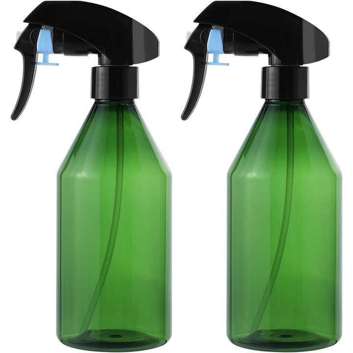 Комплект от 2 пластмасови бутилки със спрей от 10 унции (300 ml) с фин спрей, за многократна употреба, без BPA