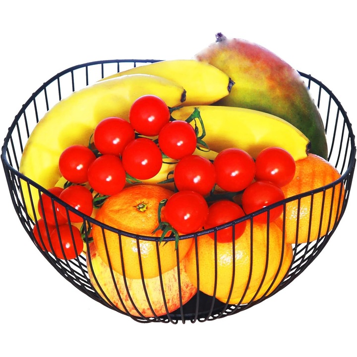 Cos de servire, Enforose, design minimalist ondulat, structura respirabila, capacitate mare, metal, reutilizabil, lavabil