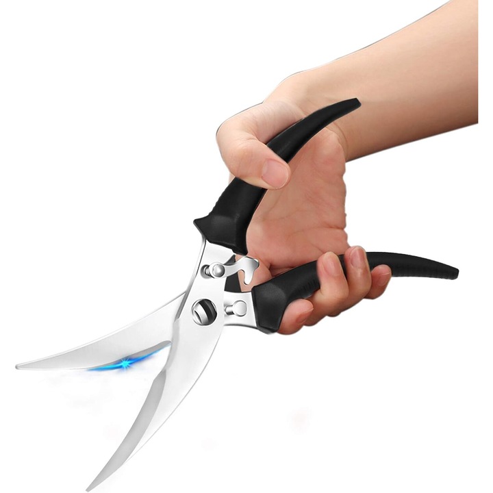 Foarfece profesionale pentru bucatarie, Enforose, din otel inoxidabil, ergonomice, rezistente la coroziune