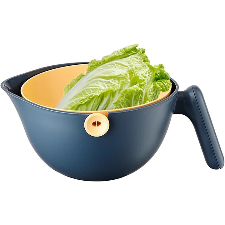 Jormftte szűrőszűrő, 2 az 1-ben, műanyag, kétrétegű kivitel, könnyen tisztítható, fehér