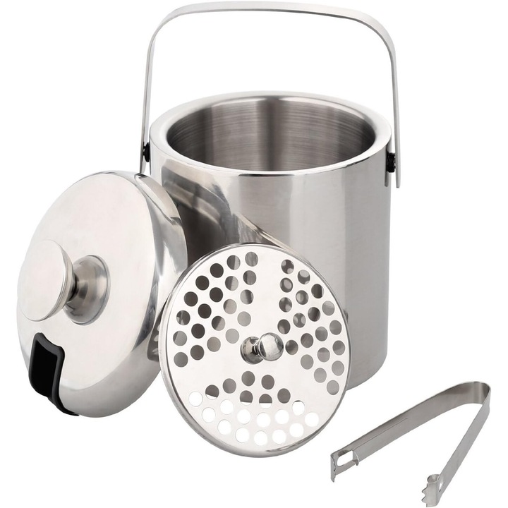 Galeata de gheata din otel inoxidabil, AMRINUGL, 1.2L