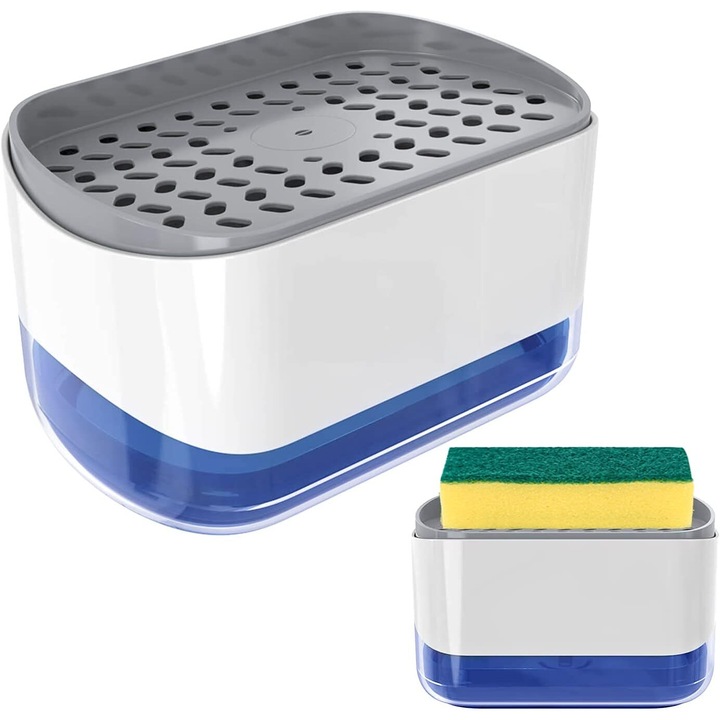 Szappanadagoló, Enforose, 2021-es modell, 12.5 uncia űrtartalom, átlátszó design, csúszásgátló talp