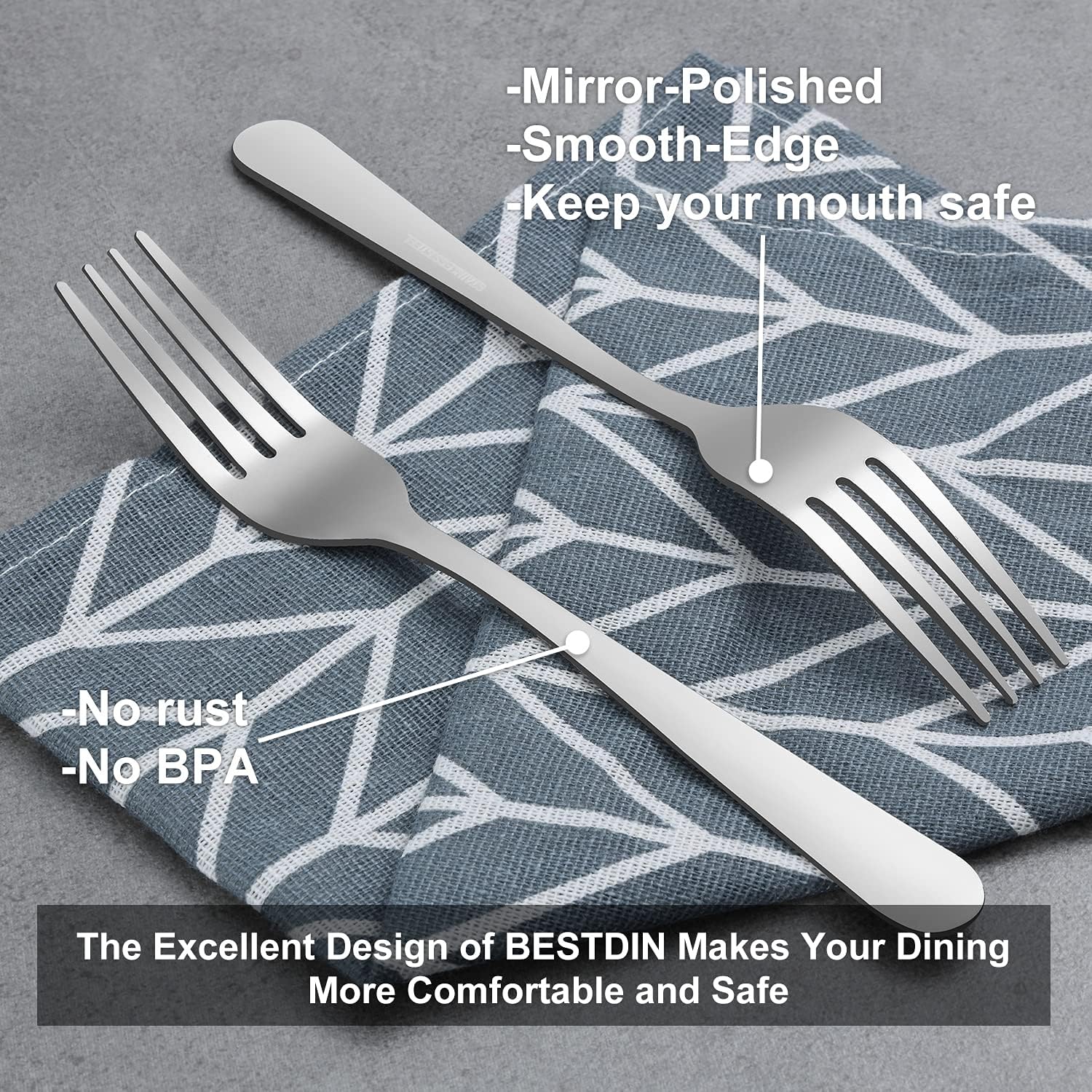 Furculite pentru fructe, AMRINUGL, set de 12, inox, design elegant ...