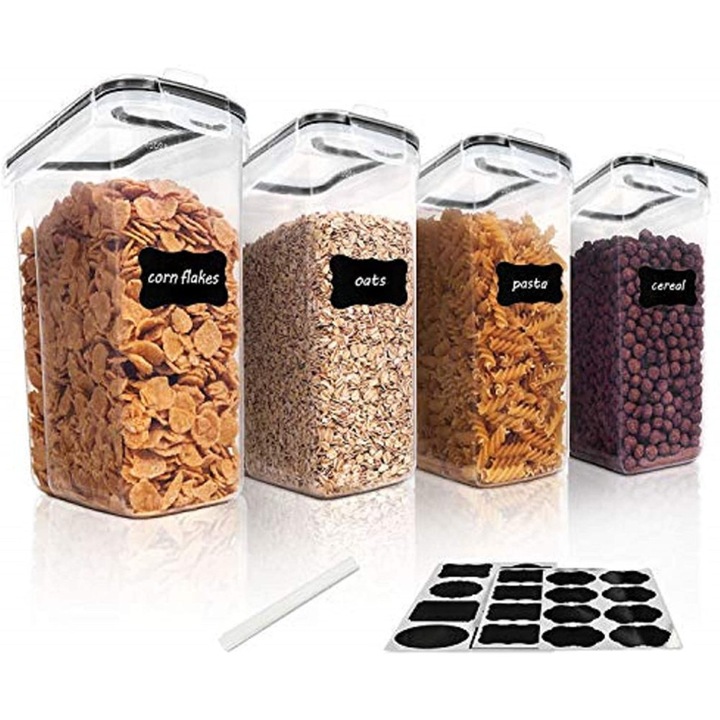 Set 4 cutii alimentare, etanse, 2.5L