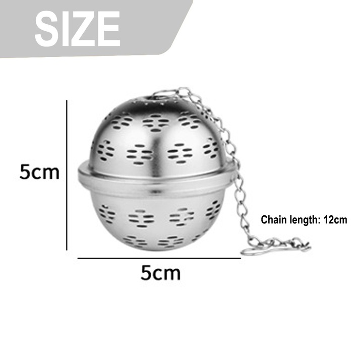 Set 2 bile din otel inoxidabil pentru condimente si ceai, 5x12cm si 4x12cm