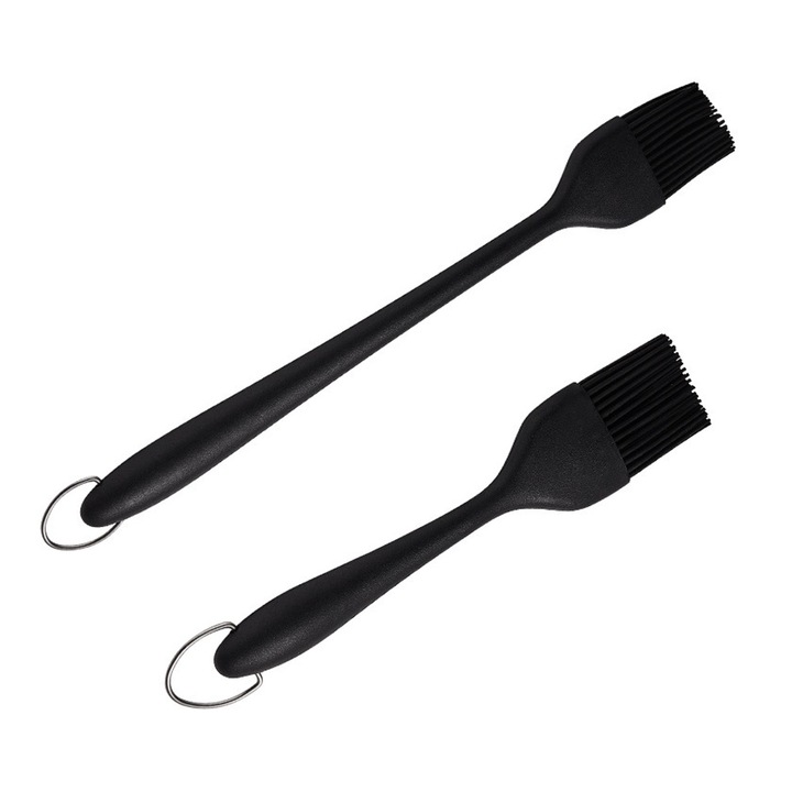 Set pensule de silicon pentru gatit QttvbTna, negru