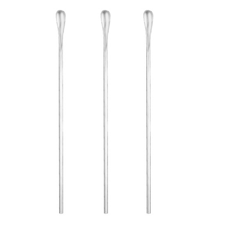 Set 3 Linguri Lungi pentru Cafea si Cocktail, Inox, 26cm