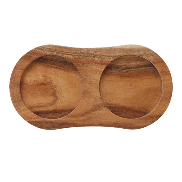 Tava pentru rasnite sare si piper, lemn, 15x7.8cm, Maro