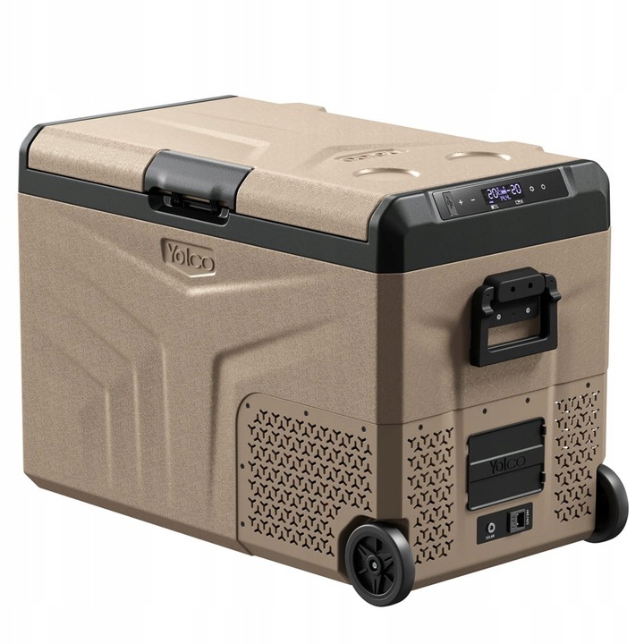 Хладилник за кола с компресор, Yolco TCX50 Sand 52 L, 12V/24V 100-240V, Панел за управление, Bluetooth, 60W, клас D