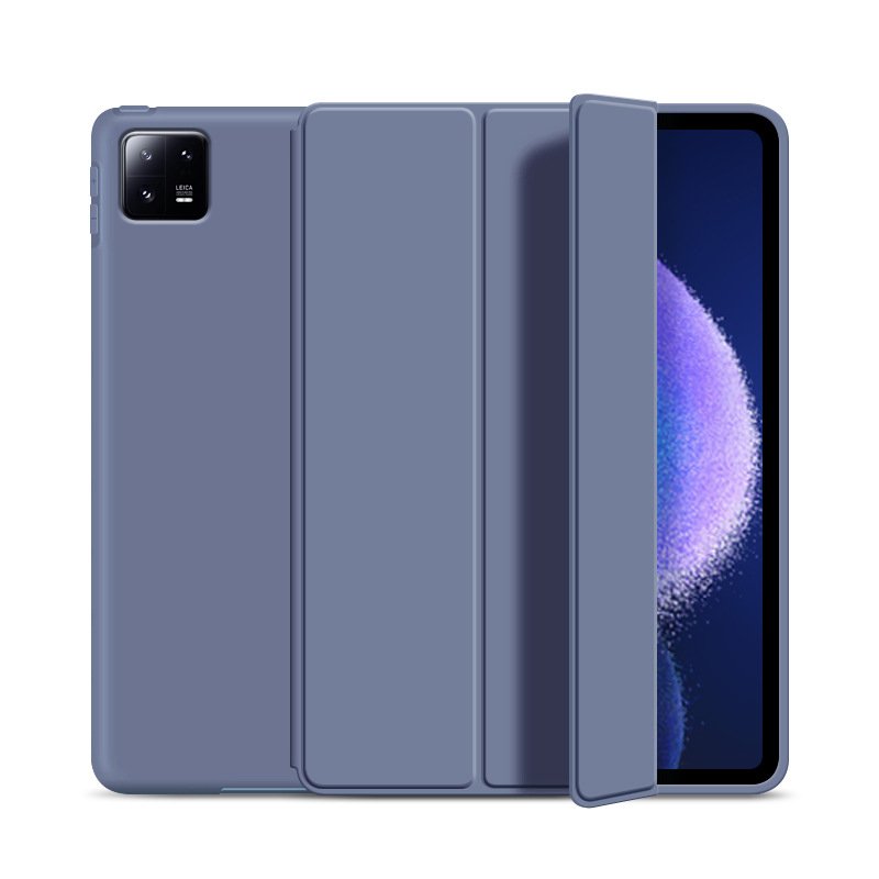 Husa Ultra Slim pentru Xiaomi Pad 6S Pro 12.4'', Silicon TPU, Smart Cover - Lavanda