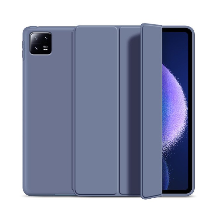 Ultra vékony tok Xiaomi Pad 6S Pro 12,4"-hez, szilikon TPU, intelligens burkolat - levendula