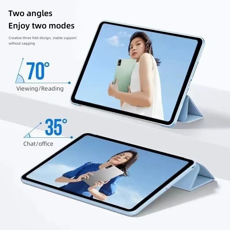 Husa Ultra Slim pentru Honor Magic Pad 2, 12.3" - Silicon TPU, Smart Cover - Ice Blue