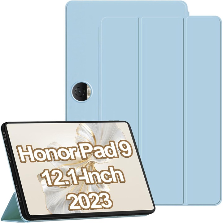 Husa Ultra Slim pentru Huawei Honor Pad 9 HEY2-W09, W19 12.1", Silicon TPU, Smart Cover - Ice Blue