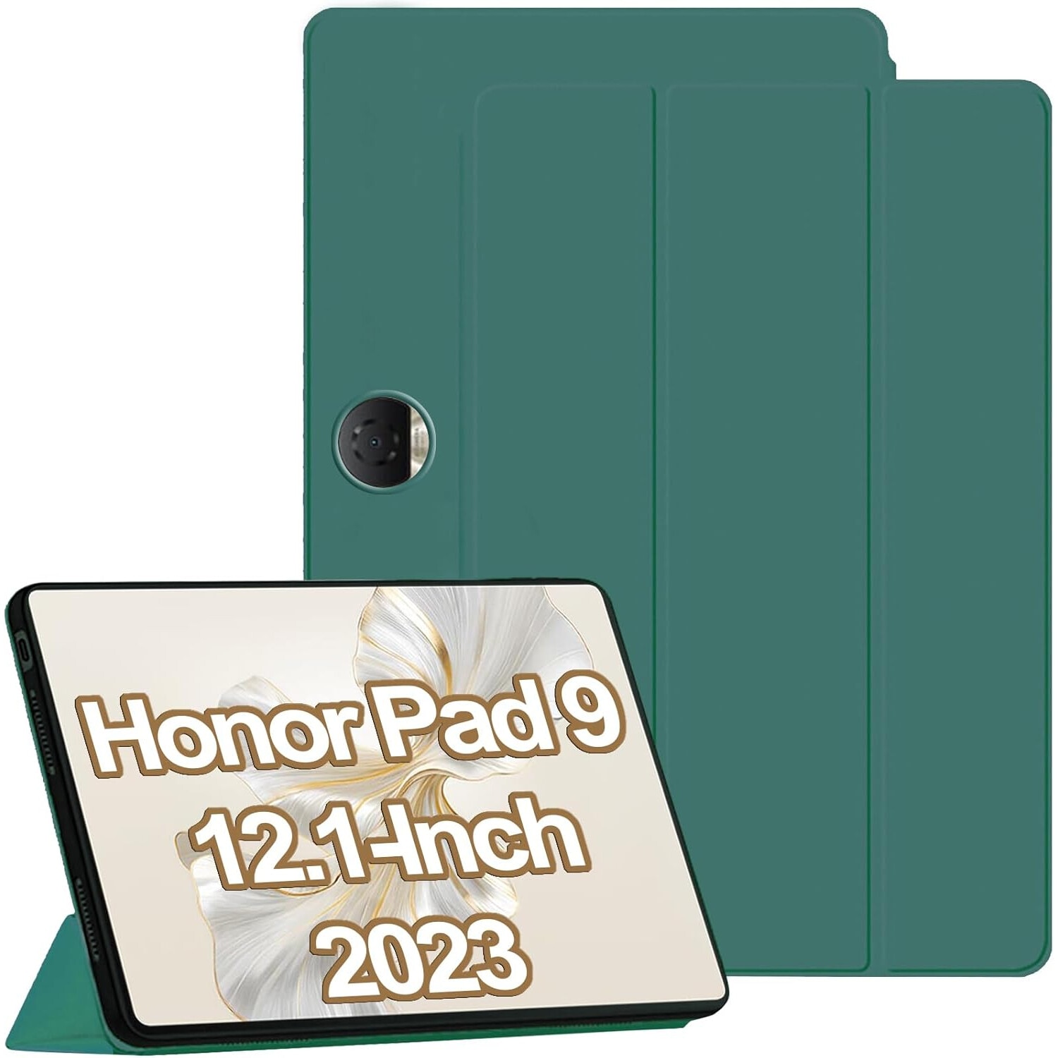 Husa Ultra Slim pentru Huawei Honor Pad 9 HEY2-W09, W19 12.1", Silicon TPU, Smart Cover - Verde Marin