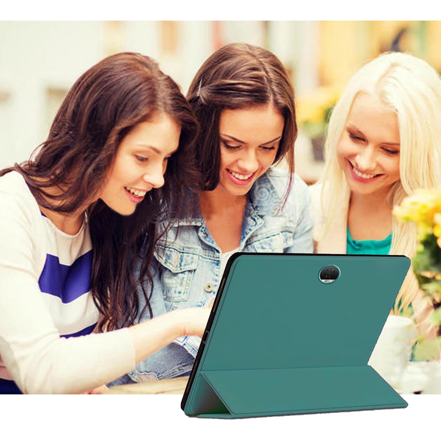 Husa Ultra Slim pentru Huawei Honor Pad 9 HEY2-W09, W19 12.1", Silicon TPU, Smart Cover - Verde Marin