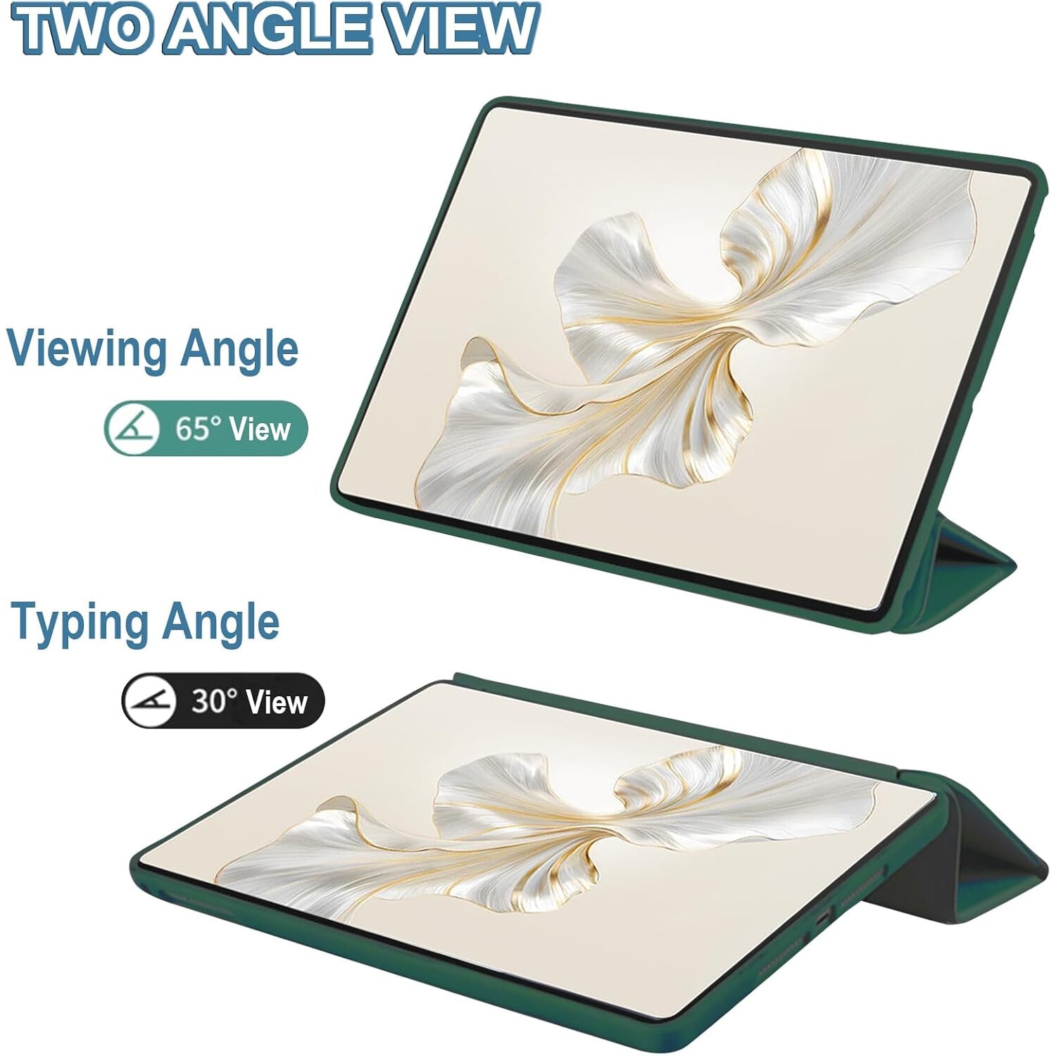 Husa Ultra Slim pentru Huawei Honor Pad 9 HEY2-W09, W19 12.1", Silicon TPU, Smart Cover - Verde Marin