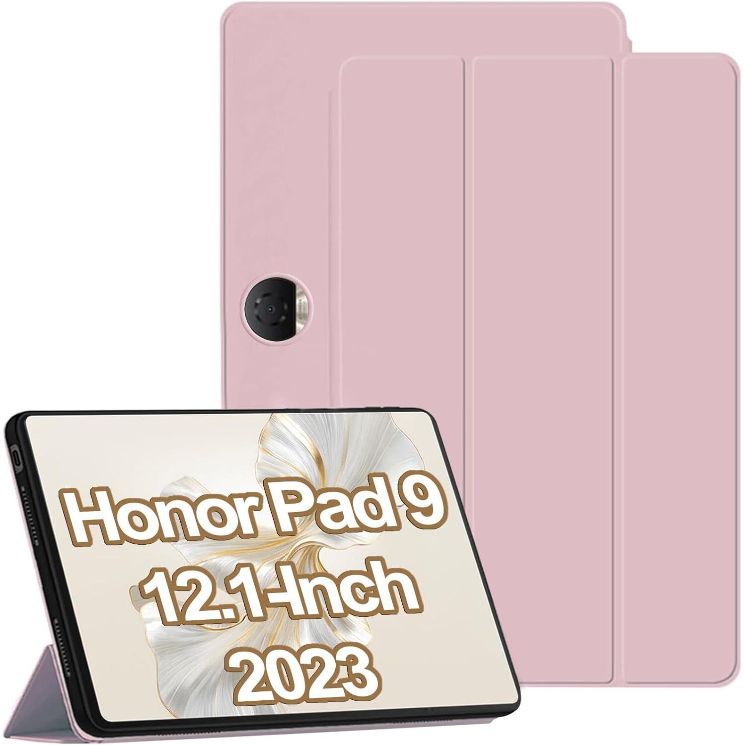 Husa Ultra Slim pentru Huawei Honor Pad 9 HEY2-W09, W19 12.1", Silicon TPU, Smart Cover - Roz