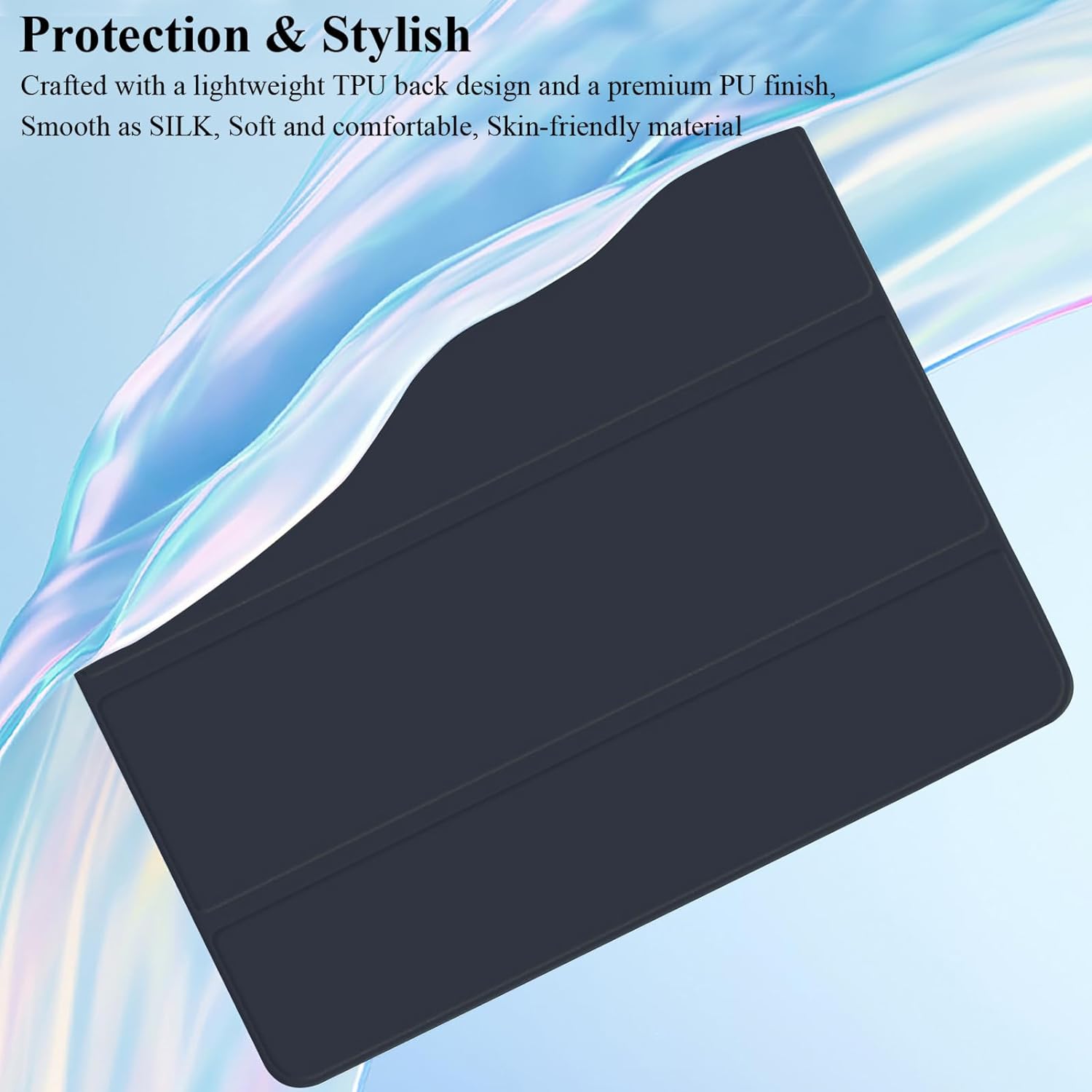 Husa Ultra Slim pentru OnePlus Pad 2 12.1", Silicon TPU, Smart Cover - Negru