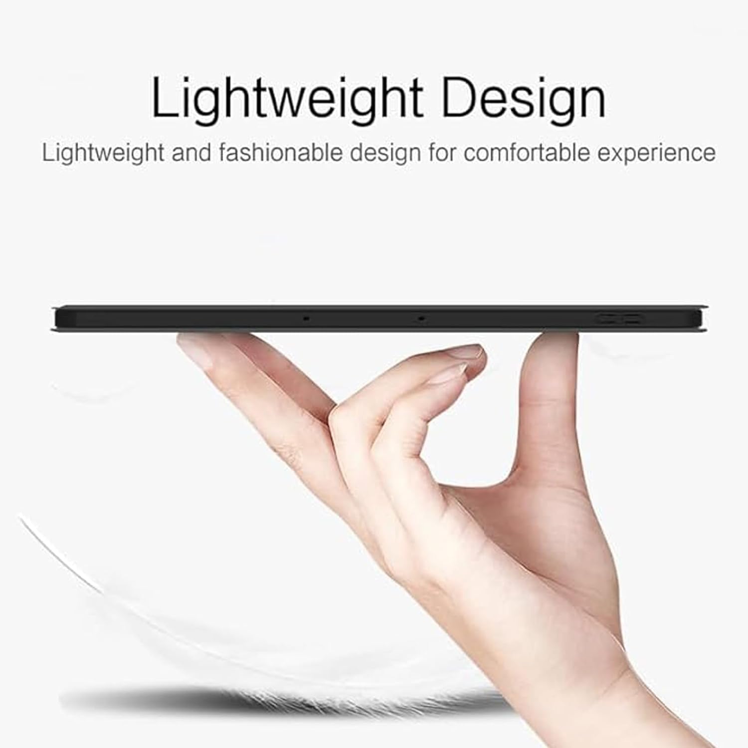 Husa Ultra Slim pentru OnePlus Pad 2 12.1", Silicon TPU, Smart Cover - Negru