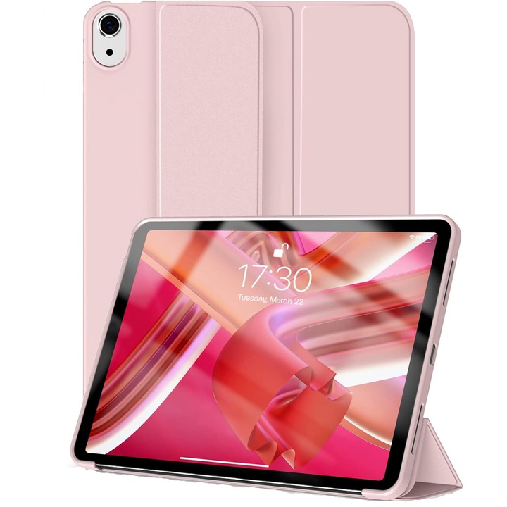 Калъф, За iPad Air 11, 6th Gen. (M2) 2024, Тънък, Силиконов TPU, Smart Cover, Розов