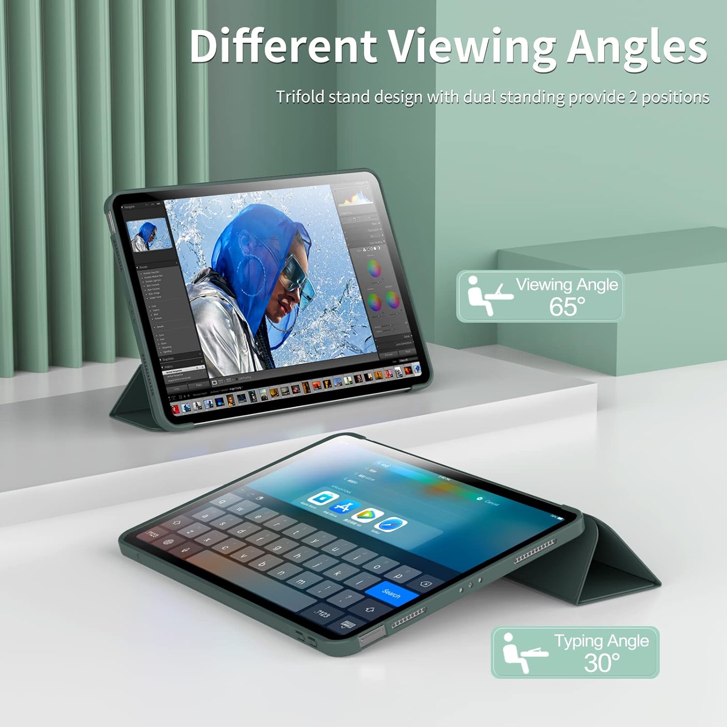 Husa pentru Samsung Tab S6 Lite (Evo) 10.4" 2024, Silicon TPU, Smart Cover – Verde Marin
