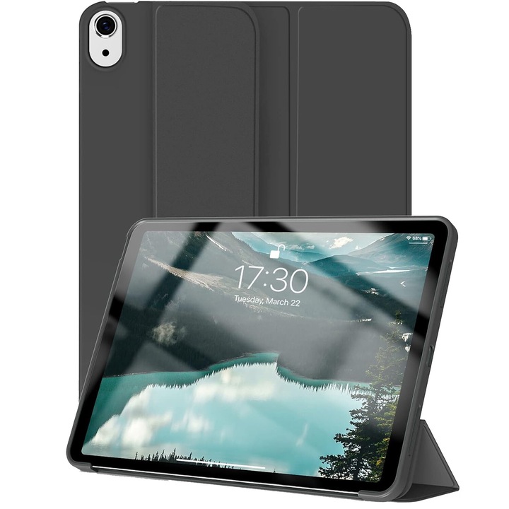 Ultra Slim калъф за iPad Air 11, 6th Gen. (M2) 2024, Силиконов TPU, Smart Cover - черен