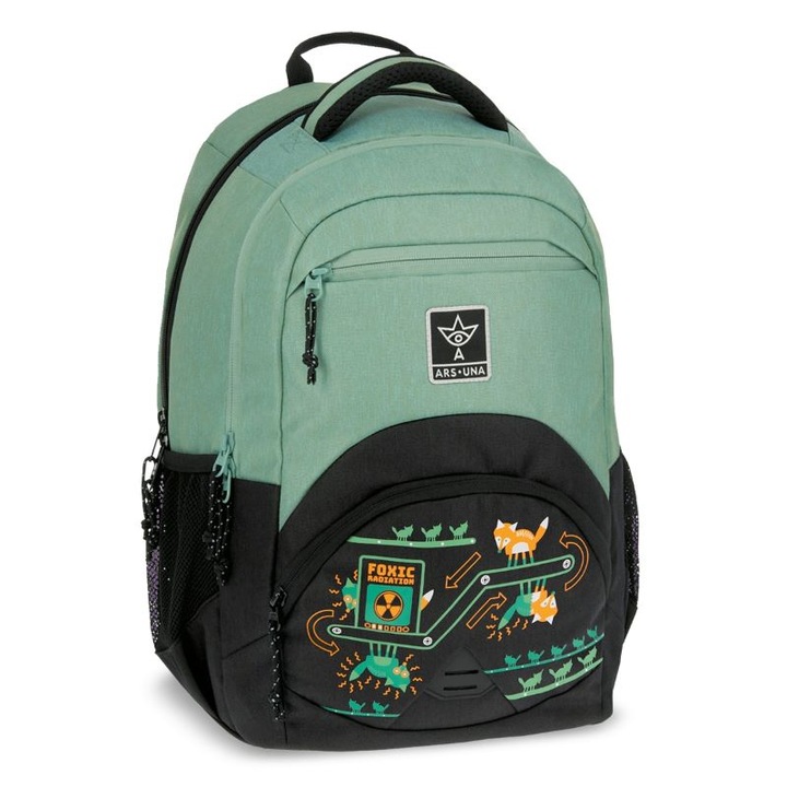 Ученическа раница Ars Una Ergo 27l Foxic (5384), 33 x 44 x 20 cm, Многоцветен