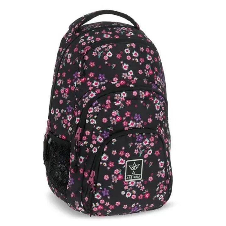 Ученическа раница Ars Una AU-2 Pearl Blossom Black (5377) 24, 33 х 44 х 24 cm, Многоцветен