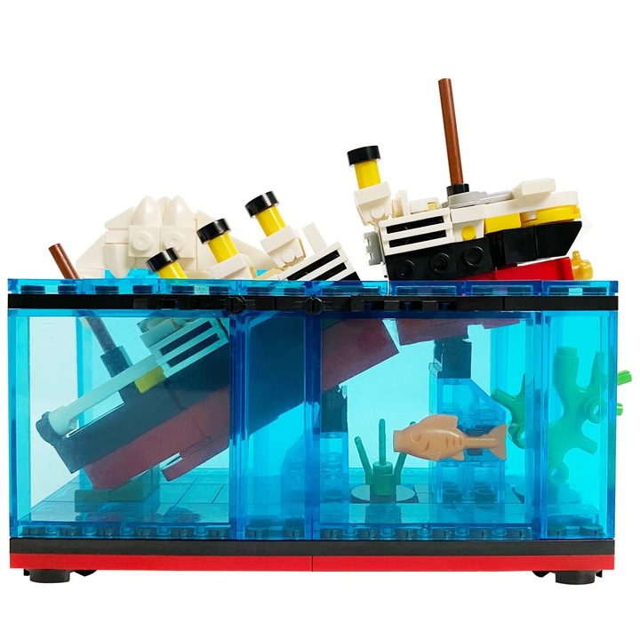 Titanic Sink and Break in Half Building Blocks Set, WALALLA, Cruise Ship Model Toy, 247 db