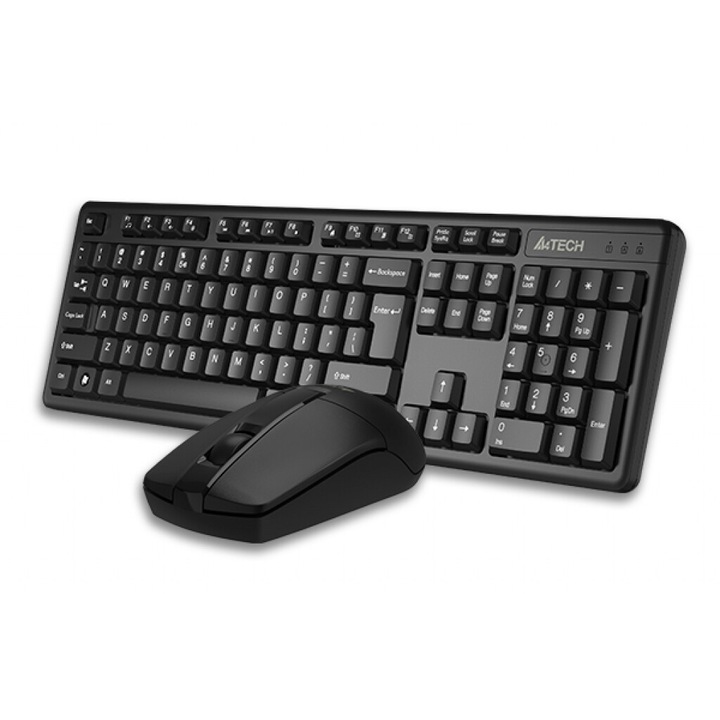 Billentyűzet és egér készlet A4Tech WL BG COMBO 3330N, fekete, vezeték nélküli