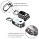 Set 2 scripeti cu franghie, SINBINTA, Roata de remorcare a sarmei de sarma, Cu carabiniere, Diametrul rotii 20mm, Rotire la 360 de grade, Sarcina maxima 75 kg, Inox, Pentru ridicare, proiecte de bricolaj si linia de haine, Argintiu