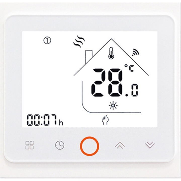 Termostat de ambient Smart Wi-Fi (BHT-002-GBLWDB) Alb