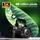 Aparat foto Digital NBD®, 5K, 3.0 inch IPS, 64MP, 32GB TF Card, 2 Baterii, Negru