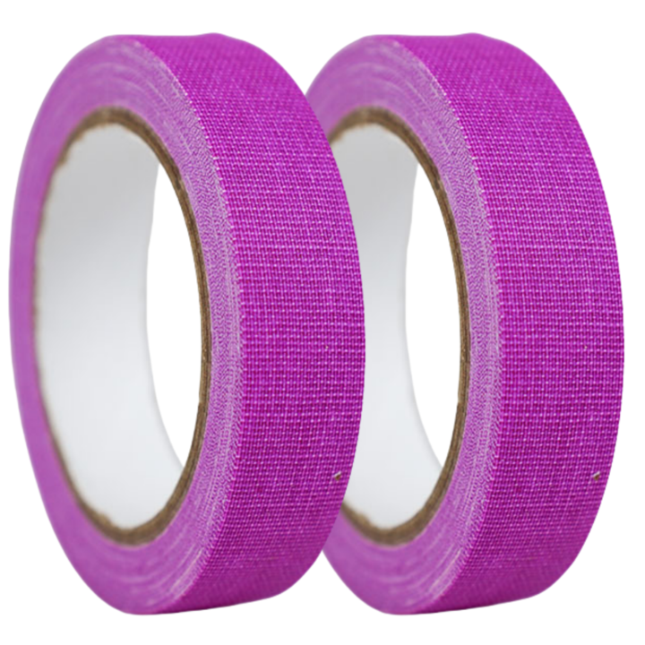 Комплект от 2 фосфоресциращи самозалепващи се ленти, за дома, велосипеда, декорацията на автомобила 1,5 см x 5 м, enkourakoko®, лилаво