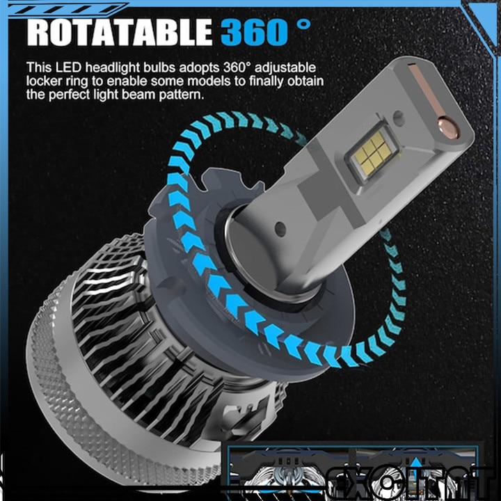 Set 2 Becuri LED Auto LED H7, Excitat®, Premium, 8000Lumeni, 6500K