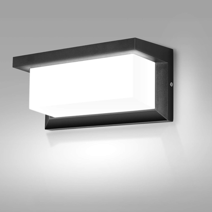 Kültéri LED fali lámpa 18W IP65, vízálló, különféle környezetekhez alkalmas, hideg fehér fény