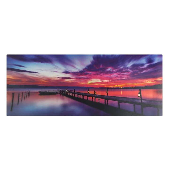 Картина с LED лампа Пиер при залез 100x40x1.5cm