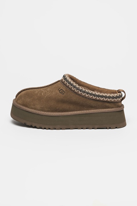 UGG, Tazz nyersbőr papucs gyapjútartalmú béléssel, Khaki, 36