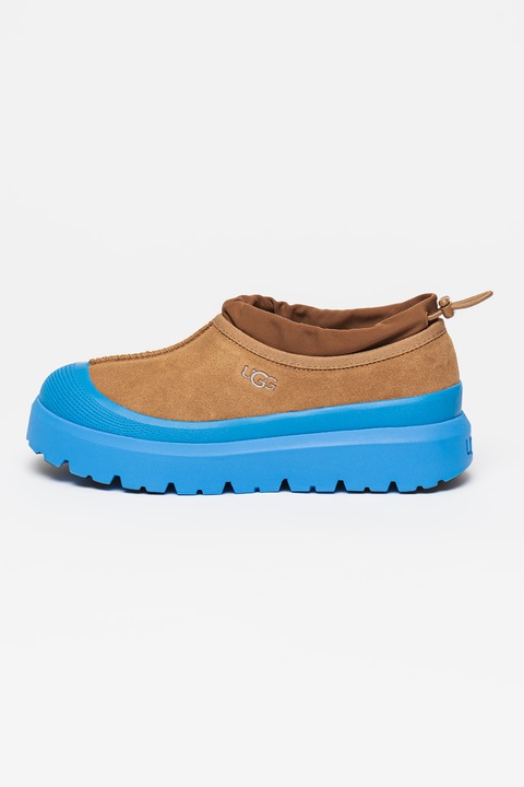 UGG, Непромокаеми велурени обувки Tasman, Карамел/Светлосин