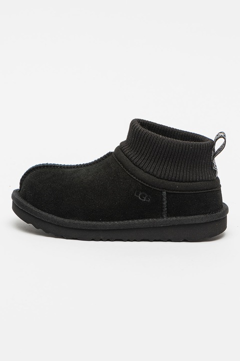 UGG, Велурени боти с текстил, Черен