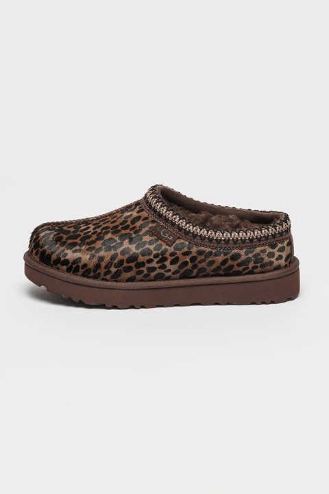 UGG, Saboti cu captuseala de lana Tasman, Negru/Maro deschis, 36