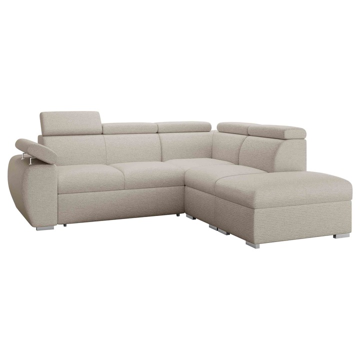 Coltar Giza 2RR1P, MIRJAN24, Dreapta, bej deschis, 260x230x85 cm