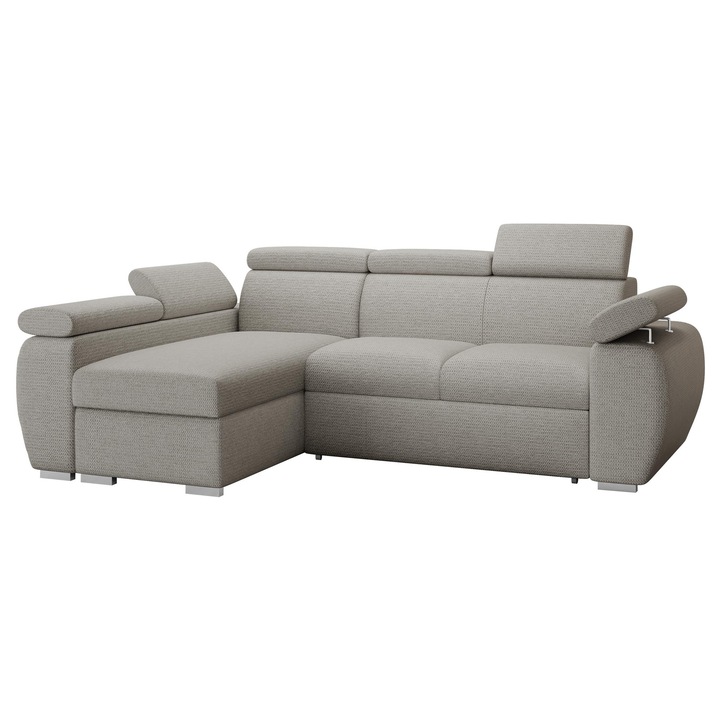 Coltar Giza Mini, MIRJAN24, Stanga, gri deschis, 250x170x85 cm