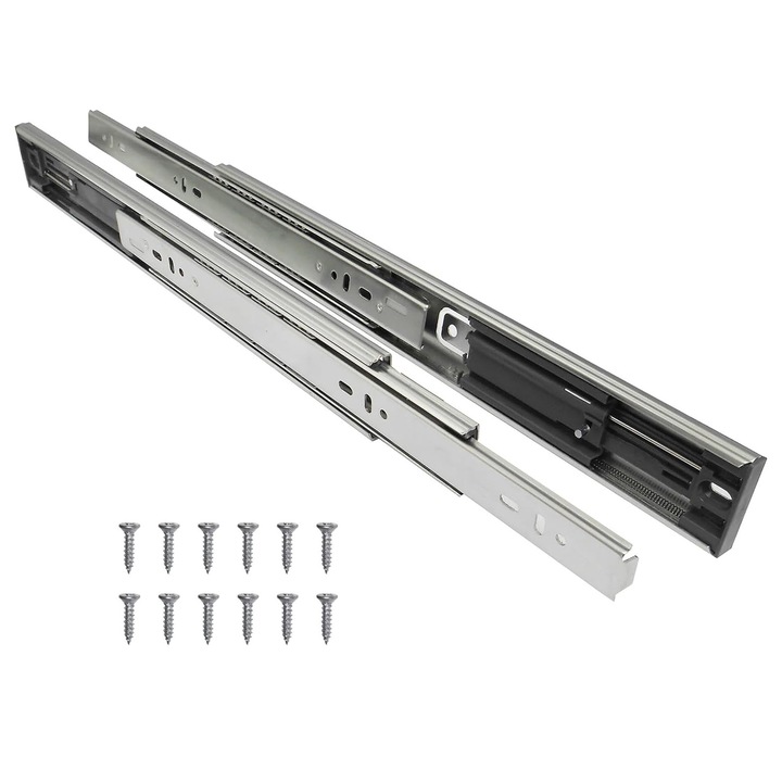 Sina glisare cu bile si amortizare, Yalion®, extensie totala, 300 mm