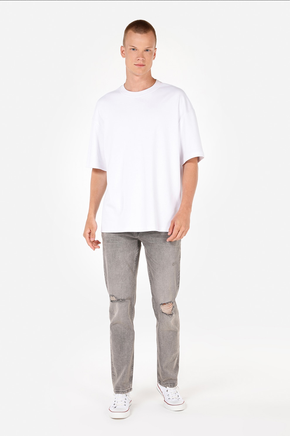 COLIN'S, Blugi cu detalii deteriorate John, Gri deschis, W31-L32