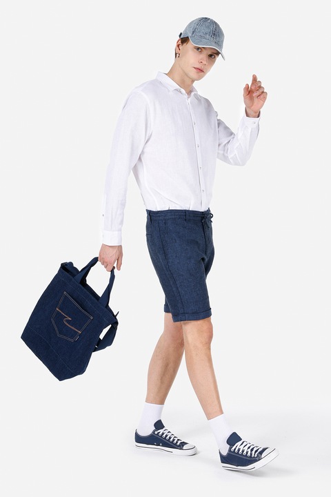 COLIN'S, Camasa din bumbac si in cu guler ascutit, Alb optic